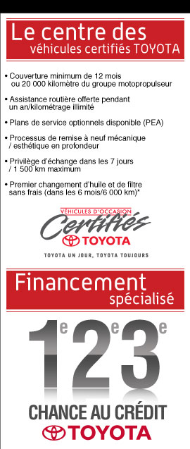 Toyota usagé à vendre à Matane chez Toyota Matane dans le Bas-Saint-Laurent - Toyota Matane 